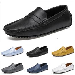 dress shoes spring autumn summer grey black white mens low top breathable soft sole shoes flat sole men GAI-58