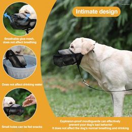 Dog Collars Lightweight Muzzle Adjustable Breathable Mesh With Front Opening Design For Comfortable Secure Fit