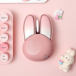 Mice Rabbit Wireless Mouse USB Ergonomic Silent Gaming Optical Kawaii Cartoon Animal Design 3D Mice For Laptop Computer PC