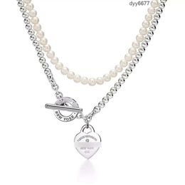 Pendant Necklaces Designer High Quality t Family Seiko Pendant New Beads Tiffanyise Necklaces Ot Love Necklace with Diamond Sweater Chain Net Hot Pendant Nec F5h5