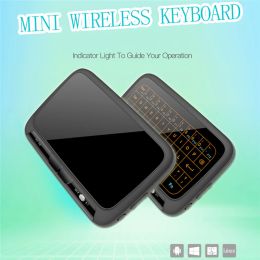 Keyboards 2.4GHz Air Mouse Keyboard with Backlight Full Screen Touch QWERTY Keyboard Touchpad USB Dongle Receiver QWERTY Keyboard for IPTV