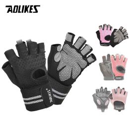 Lifting AOLIKES Dumbbell Fitness Gloves Half Finger Breathable Cycling Workout Gym Training Weight Lifting Crossfit Sport Exercise