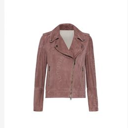 Дизайнерская женская куртка Brunello Cuccinelli Spring Sude Fashion Pink Pink Rink Rickeal Casual куртка