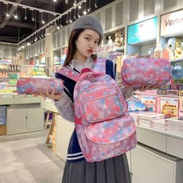 School Bags High Students Junior Elementary Three Piece Set Simple Backpack