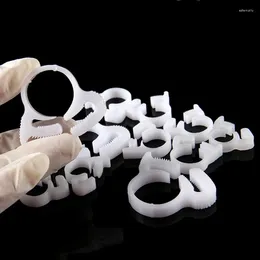 Storage Bags White Plastic Pipe Clamp Laryngeal Clamps Bidentate Strong High Temperature Resistance Corrosion Fastening Seal Clip