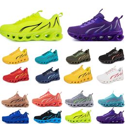 2024GAI spring men shoes Running flat Shoes soft sole fashion bule grey New models fashion Color blocking sports big size 166