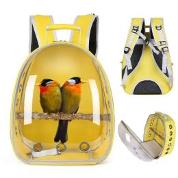 Nests Adjustable Bird Carrier Backpack Travel Parrot Bag Cage Portable Breathable Birdcage with Perch Stand for Vet Car Breathable