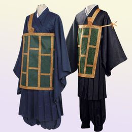 Anime costumes 2020 Comes Jujutsu Kaisen Getou Suguru Cosplay Wigs Men Japanese Monk Uniform Anime Comics Come L2208023619502