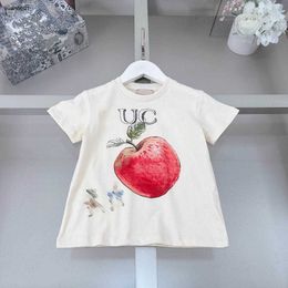 Popular baby T shirts Red Apple Pattern cotton girls boys Short Sleeve Size 90-160 CM designer kids clothes summer child tees 24Feb20