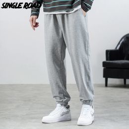 Sweatpants Single Road Mens Sweatpants Men Basic Blank Solid Baggy Joggers Running Sports Pants Trousers Casual Grey Jogging Pants For Men