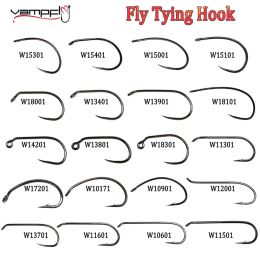 Fishhooks 200pcs Barbed and Barbless Fishing Fly Hook Nymphs Pupa Egg Fly Dry Fly Wet Fly Jig Nymph Hook Caddis Streamer Fly Tying Hook