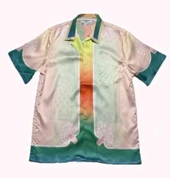 Sicilian summer fairy tale dream short sleeve shirt men039s and women039s same style European and American style 7640723