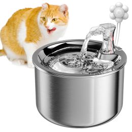 Supplies Cat Water Dispenser Automatic Cats Dog Water Fountain Running With 4layer Philtre Sensor Stainles Steel Pet Cat Drinker Fountain