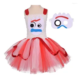 Girl Dresses Halloween Forky Costume For Baby Lace Dress Christmas Kid Up Bow Party Priness Frock Tunic Clothes