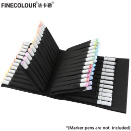 Markers Finecolour Marker Pen Case Large Zipper Bags for Art Marker Fineliner Organised Portable Convinient Pencil Case Art Supplies