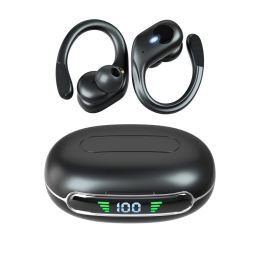 Headphones BX30 Wireless Earbuds Bluetooth 5.3 Ear Buds with Mic LED Display Waterproof Over Ear Earhooks Headphones Sport Wireless Earbuds