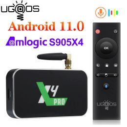 Receivers Ugoos X4 Pro 4GB 32GB X4 Cube DDR4 Amlogic S905X4 Smart TV Box X4 Plus Android 11.0 1000M 4K Set Top Box VS X3 Pro TVBox