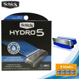 Shavers 8 Blades/lot Original Schick Hydro 5 Razor Blades Best Men Safety Shaver Hair Shaving Replacement Free Shipping