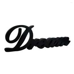 Decorative Figurines MaBlack Wooden Words Sign Free Standing "Dream" Desk/Table/Shelf/Home Wall/Office Decoration Art 14 X 4.25 1 Inch