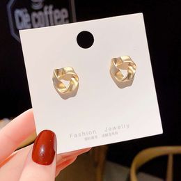 Design Sense Women's S Sier Needle Light Minimalist Asian Gold Super Immortal Ring Simple Cold Style Earrings