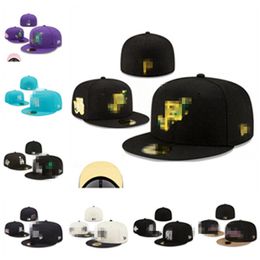Unisex Ready Stock Fitted Caps Letter Hip Hop Stängda mössor Casquette Sports Hat Strapback Snap Back Full Stängd storlek 7-8