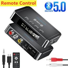 Speakers Bluetooth 5.0 Receiver Transmitter FM Stereo AUX 3.5mm Jack RCA Optical Handsfree Call NFC Wireless Audio Adapter TV Car Speaker