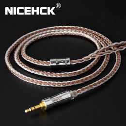 Accessories NiceHCK C165 16 Core Copper Silver Mixed Cable 3.5/2.5/4.4mm Plug MMCX/2Pin/QDC Pin For TRNCCAKZ TFZ QDC NX7MK4/F3 BL03