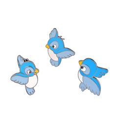 Personality Special Brooch Different forms of blue birds Lapel Badge Gifts for children Girl Cute Pretty Pins6655193