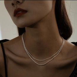 Luxury Woman Shiny Charm Clavicle Chain 14k Gold Necklace for Women Korean Jewellery Accessories Valentines Day Gift Collares Para Mujer