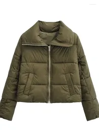 Women's Trench Coats Winter Fashion European And American Casual All-match Zipper Down Jacket