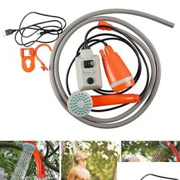 Water Gun Snow Foam Lance Portable Car Washer Cam Shower High Pressure Electric Pump Outdoor Travel Take Showerwater Drop Delivery Dhqy4