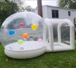 wholesale 4m Diameter + 1.5m Tunnel Customised Kids Clear Transparent Bubble Balloon Dome House Party Bubble Tent Inflatable Bubble Bouncer For Party Fedex/UPS/DHL
