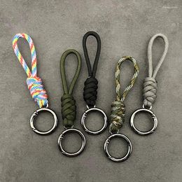 Keychains 3PCS 2024 Key Chain Lanyard Anti-lost Finger Ring Buckle Creative Woven Parachute Anti-fall Quick Release