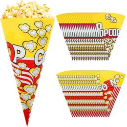 Take Out Containers 100 Pcs Commercial Popcorn Machine Bags Paper Snacks For Movie Individual Food