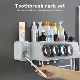 Holders Wall Mount Electric Toothbrush Holder & Toothpaste Holder Storage Rack Self For Bathroom Accessories Organizer Brush Holder