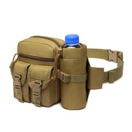 Bags Tactical Waist Bag Men Military Fanny Pack Nylon Hiking Water Bottle Phone Pouch Outdoor Sports Hunting Climbing Camping Belt Ba