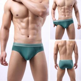 Underpants Mens Ice Silk Briefs Bulge Pouch Underwear Male Breathable Comfortable Seamless Panties Brief Knickers