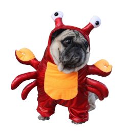 Sets Dog Clothes Halloween Funny Pet Red Crab Costume Pet Cute Cosplay Special Events Apparel Outfit Dog Costumes Clothing Dropship