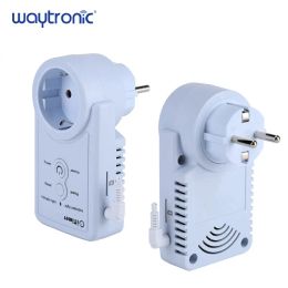 Plugs Eu Plug Gsm Smart Socket English Russian Sms Remote Control Timing Switch Temperature Controller with Sensor Power Outlet Plug