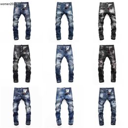 designer jeans for mens pants purple jeans Mens Jeans Distressed Ripped Biker Slim Fit Motorcycle Mans Straight stacked Hole jeans Mar 02
