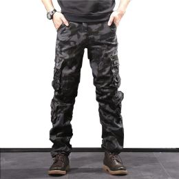 Pants Camouflage Cargo Pants Men Multi Pocket Cotton Military Camo Pants Army Track Trousers Male Streetwear Overalls Pantalon Homme