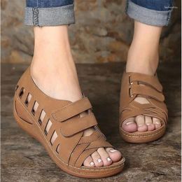 Sandals Fashion Hollow Out For Women 2024 Summer Vintage Style Slippers Simple Daily Women's Shoes Luxury Trafza