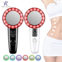 Mask 6 in 1 Ultrasonic Cavitation Fat Burning Weight Loss Slimming Infrared Treatment EMS Microcurrent Facial Beauty Care Equipment