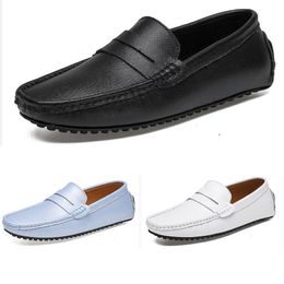 dress shoes spring autumn summer grey black white mens low top breathable soft sole shoes flat sole men GAI-10