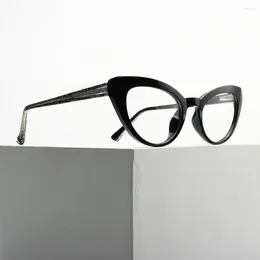 Sunglasses Frames Prescription Myopia Anti-blue Eyewear Finished Glasses 2024 Clear Lens Cat Frame With Box NX