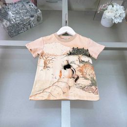 Luxury baby T shirts Cute rabbit pattern cotton girls boys Short Sleeve Size 90-160 CM designer kids clothes summer child tees 24Feb20