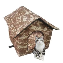 Mats Outdoor Feral Cat House Weatherproof Warm Shelter For Winter Outside Shelter For Winter Pet House With Door Cold Weather House