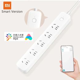 Control Xiaomi bluetooth mesh Power Strip Outlet 5 holes Socket Plug Standard Fast Charging For Mi home APP Remote Control Smart Version