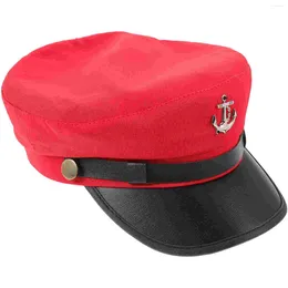 Berets Captain Hat Stage Performance Cosplay Captains Men Boating Costume Party Women Sailor Hats