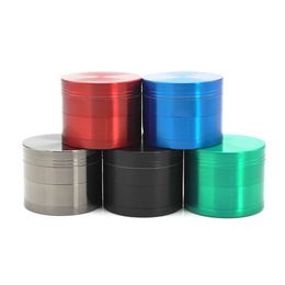 Best 63mm 4pc CNC grinder Aluminum space case GrinderS tobacco smoke cigarette detector grinding smoke Tobacco grinder